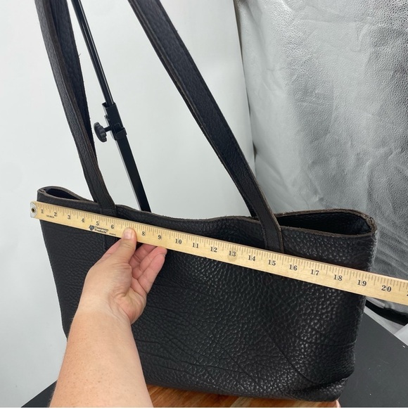 Davis design is a choice pebbled leather tote bag dark brown Very rare - Picture 10 of 12